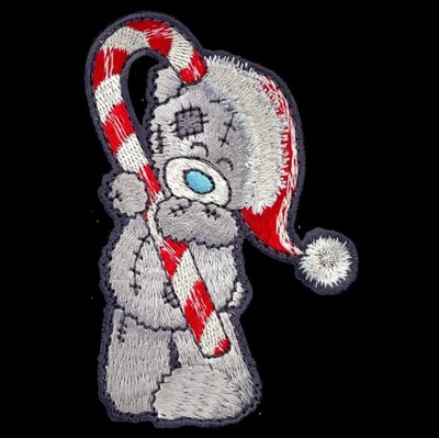 Tatty Teddy with Candy Cane Sew On Patch PAPERBACK 5060769434411
