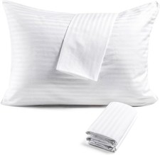 600TC 100 Cotton Pillow Protectors, Standard Size 20x26 , 4 Pack, Oeko-TEX Cer