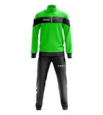 Tuta Uomo e Bambino Zeus Marte Verde Fluo Nero Mezza Zip Dalla Ys alla XL