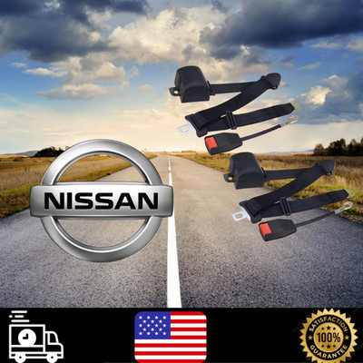For All Nissan Frontier Seat Belts 2Pc Front 3 Point Universal Fit Quick Install