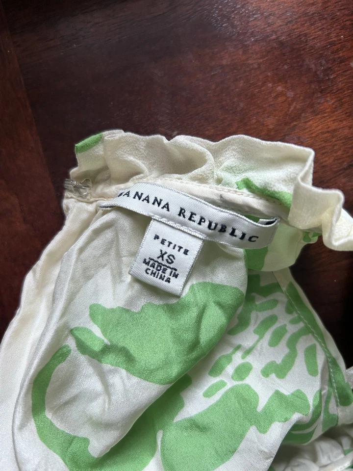 Banana Republic Silk Mini Dress Blue Size XS Petite Women - Image 3 of 3