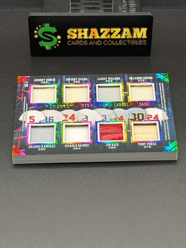 2024 Leaf ITGU BENCH, CEPEDA, RICE, BAINES /30 Career HR Leaders 16 Game Used - Image 4 of 4