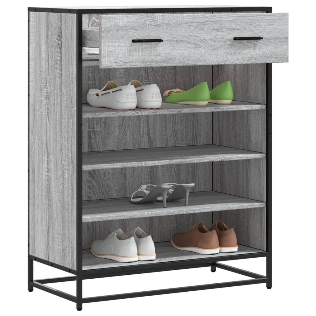 Mobile Portascarpe Grigio Sonoma 75x38x97,5 - Design Minimalista