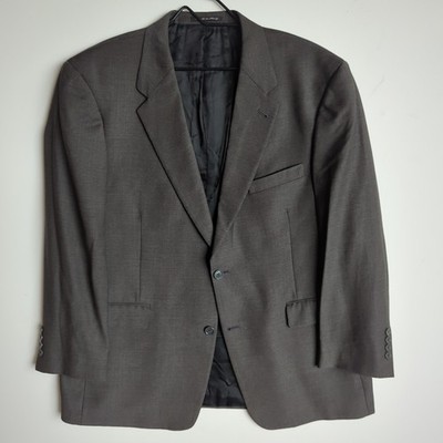 AUSTIN REED Vtg Made in Italy Gray BLAZER SUIT COAT JACKET 44S