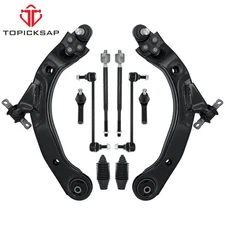 10Pcs Front Lower Control Arms Sway Bar Tie Rod for 2005 -2010 Chevy Cobalt HHR