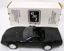 Vintage 1995 Ertl 6655 1995 Black Corvette Convertible Plastic Car Unused in Box