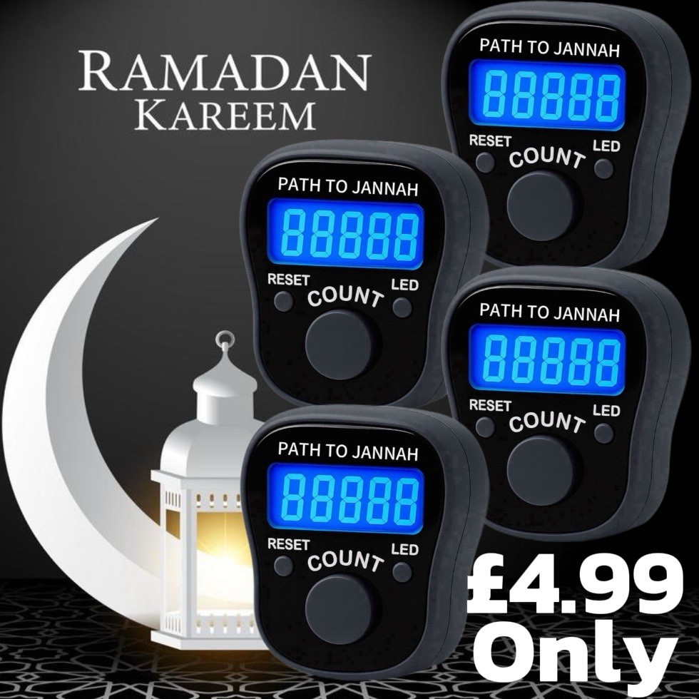4 Digital Counter with LED Display  Track Tasbeeh or Workouts Thasbi Dikr Dhikr