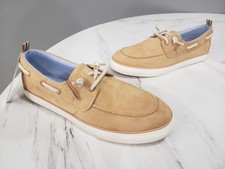 NEW Cat Jack Boy's Reece Slip On Boat Shoes Beige Size 5 Tan Easter Dress