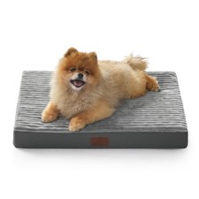 Bedsure ComfyFleece Dog Bed for Small Dogs - 23x17x2.8, Charcoal Grey