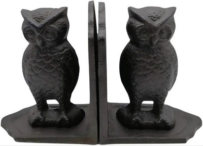 Comfy Hour Owl Decorative Bookends Unique Vintage Animal Book Ends Shelves 9 65