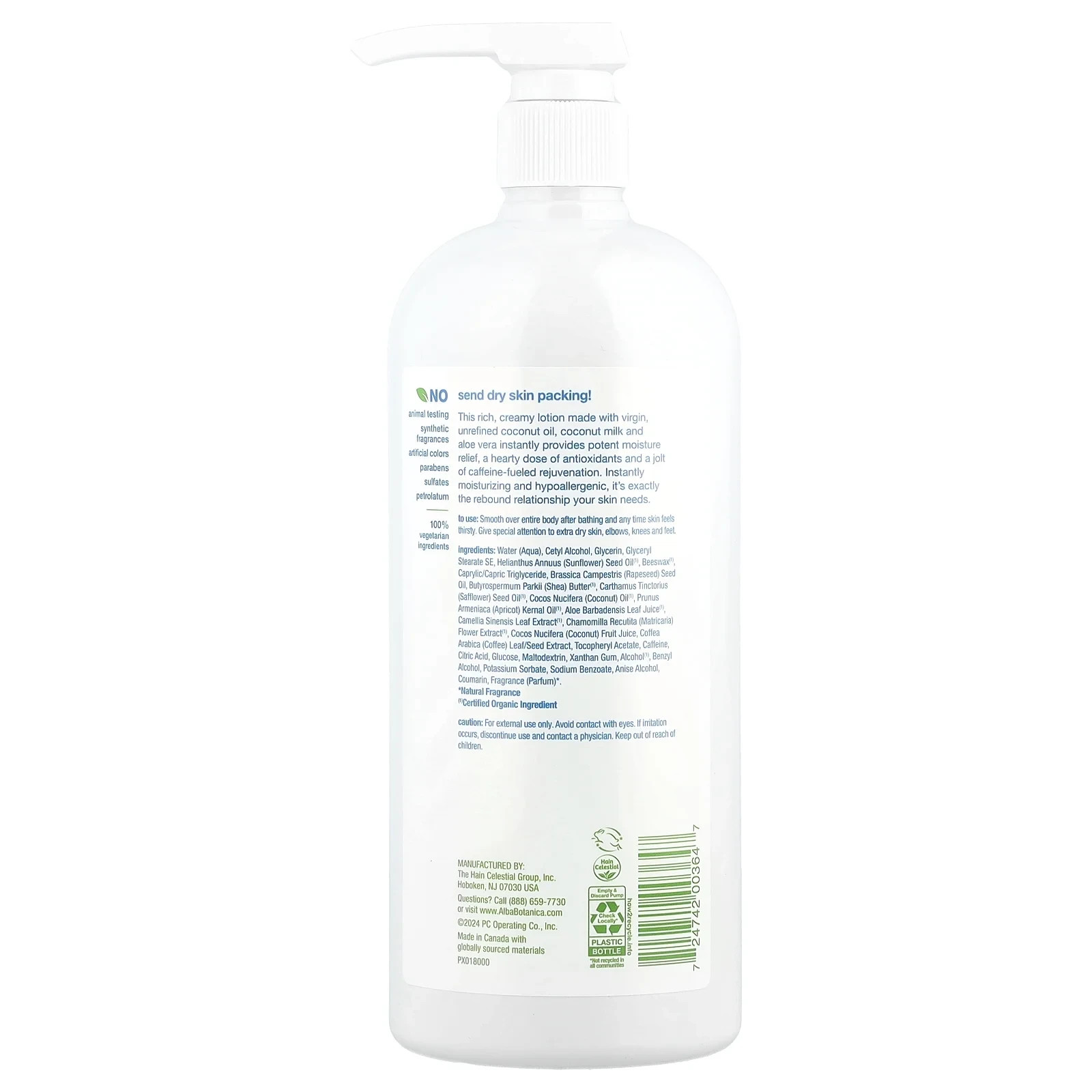 Alba Botanica Daily Moisturizing Lotion, Dry to Very Dry Skin, with Shea Butter