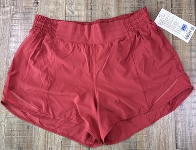 Lululemon Hotty Hot High-Rise Lined Short 4'' Persian Red (PSRD)  Size 12 NWT