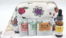 Mad Hippie Travel Pouch Vitamin C Serum .5 fl oz Travel Size with Sample Packs