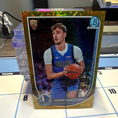 Topps 2025-26 Bowman Chrome Cooper Flagg Gold Mojo Refractor /50 RC BCV-1