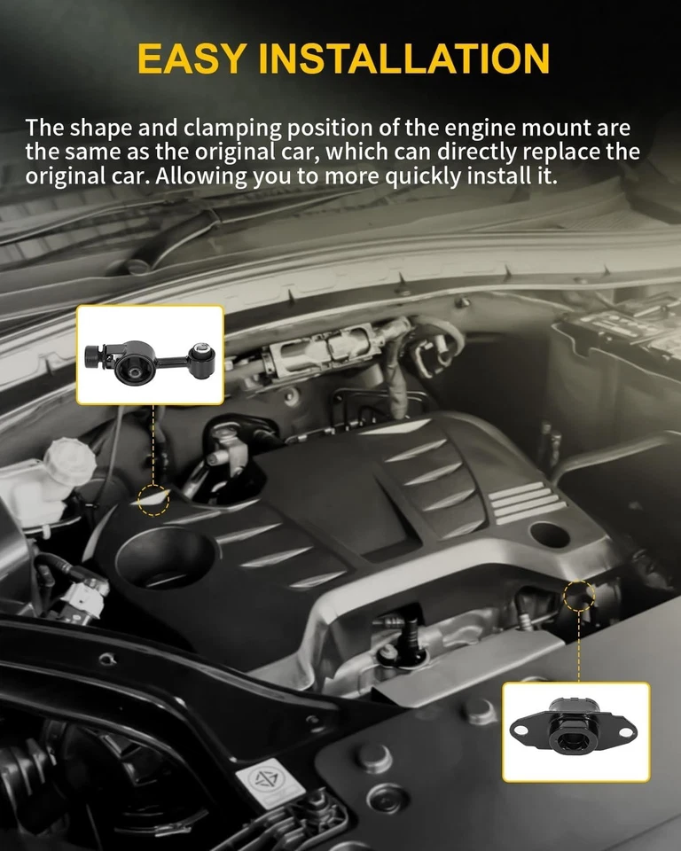 Juego de kit de montaje de motor para Nissan Versa 2007-2012/2009-2014 1,8 L 4 piezas Foto 3 de 4