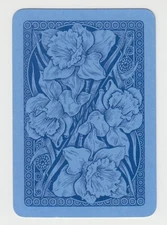Playing Swap Cards  GENUINE 1 only single VINTAGE WIDE ENGLISH BLUE DAFFODIL