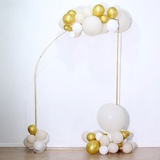 8 ft GOLD Half Moon Metal Floral Display Frame Arch Backdrop STAND Party Events