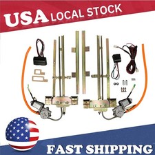 Vintage Car Street Hot Rat Rod Flat Glass Power Window Kit U Wire It 2 Door New
