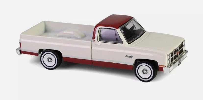 GREENLIGHT, GMC Sierra Classic K2500 1981 beige e rosso da DOWN ON THE FARM s... - Immagine 2 di 2