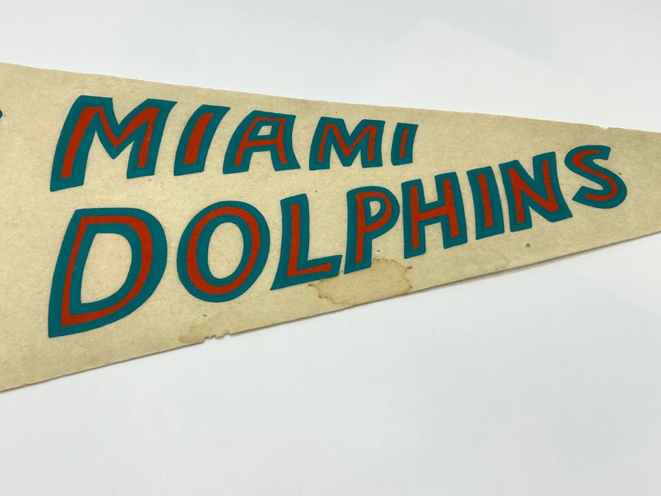 Banderín de los Miami Dolphins AFL de 1960 - logotipo redondo Foto 4 de 4