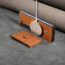 For Samsung Galaxy Z Fold 7 6 5 4 3 Magnetic Mag Safe Leather Wallet Case Cover