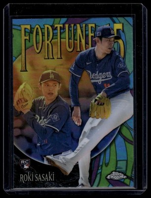 2025 Topps Chrome #F15-13 Roki Sasaki Fortune 15 RC