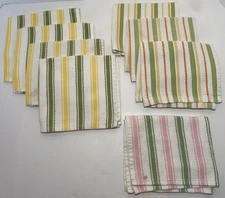 8 Williams Sonoma Cotton CLASSIC STRIPE DISH CLOTHS TOWELS 190