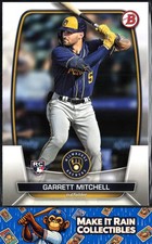 Garrett Mitchell 2023 Bowman #41 Milwaukee Brewers Rookie RC