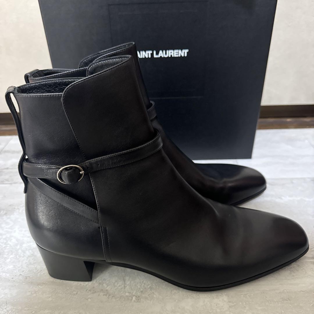 Stivali Saint Laurent Uomo 9.5US Nero Tacco Outlet 2024