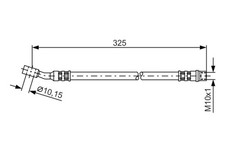 BOSCH Bremsschlauch 1 987 476 394 für OPEL MERIVA X03 10mm Großraumlimousine E75