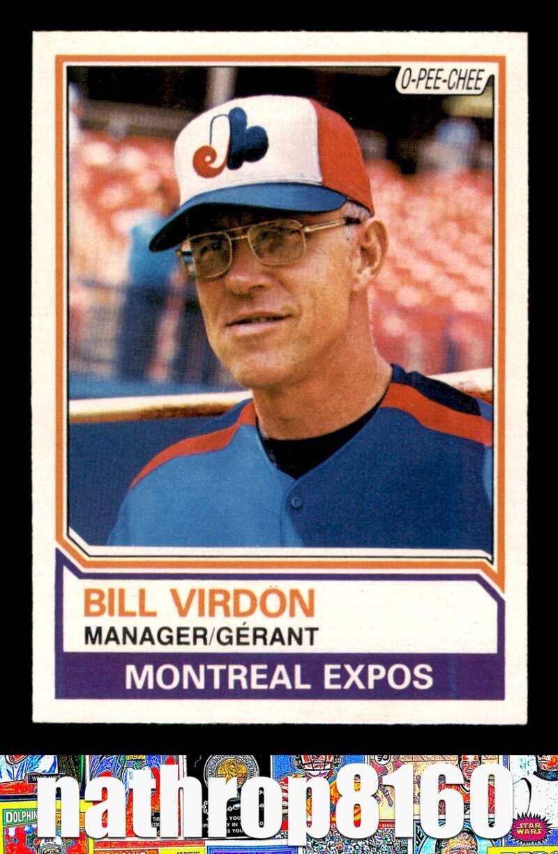 1983 O-Pee-Chee #6 Bill Virdon  NM/NM+  Montreal Expos 19683