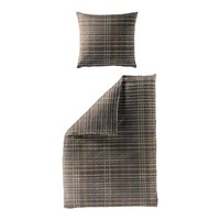 BettwäSche Bierbaum Biber 4143-80 Braun Natur Kariert 135X200