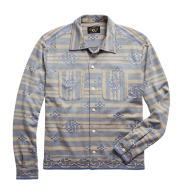 Ralph Lauren RRL Jacquard Knit Cotton Jersey Southwestern Camp