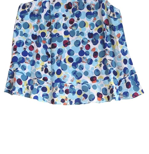 Anthropologie Maeve Womens 4 Blue Scoop Neck Silk Camisole Top Artsy Summer - Picture 4 of 9
