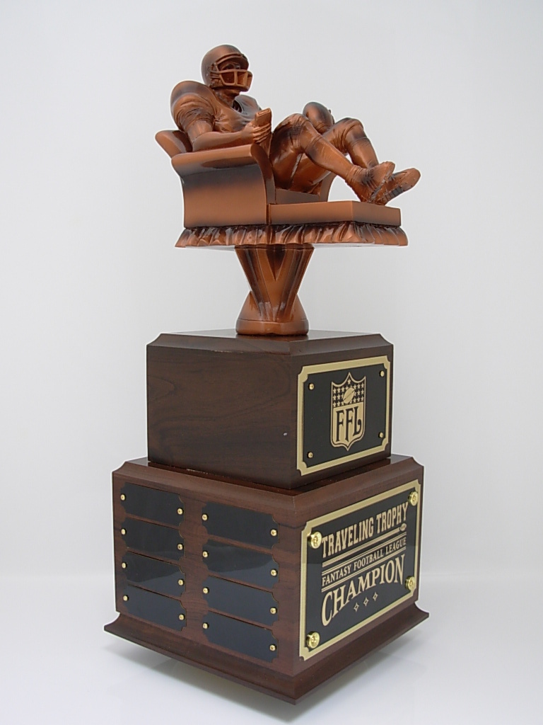 FANTASY FOOTBALL TROPHY LARGE QB CHAIR 14 YEAR FANTASY FOOTBALL
