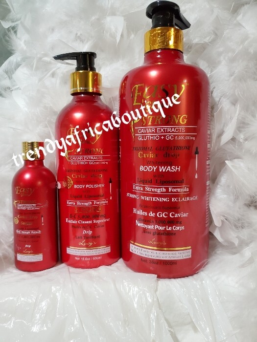 3pcs Easy Glow Caviar Body polisher ORGANIC formula Shower Gel, Lotion &  Serum | eBay