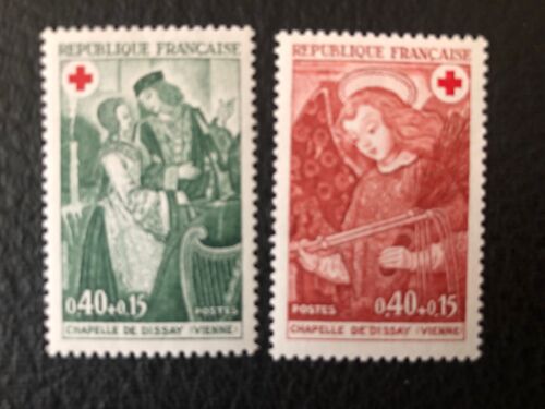 France Scott B 443-444 Chapel Fresco MNH