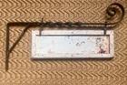 Vintage 1930s 24.5” Hanging Sign Bracket For 2 Sided Soda Gas Oil Porcelain Sign