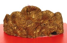 FABULOUS ART DECO AUTHENTIC BEADED FLAPPER HAIR HAT HEADDRESS ROARING 20'S  