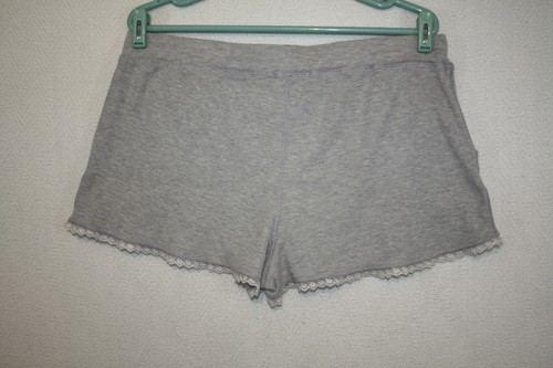 Joe's Jeans Gr. L (34x2) grau Jersey Strick Booty Shorts Kordelzug Spitze Akzente - Bild 3 von 4