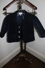 Baby CZ Winter velvet Quilted navy Jacket size 4t