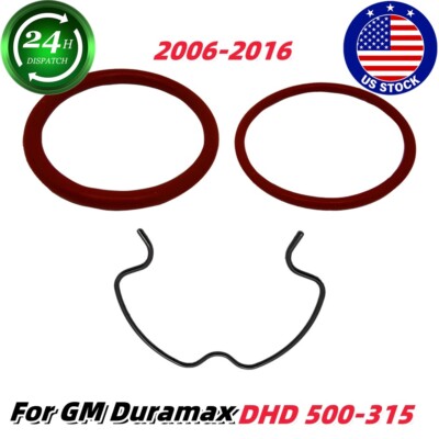 3PCS For GM 2006-2016 Duramax DHD 500-315 Lower Radiator Hose Dlip& Seal Kit 