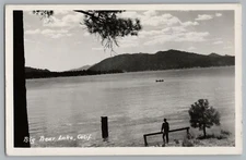 Big Bear Lake California CA Real Photo Postcard RPPC 1947