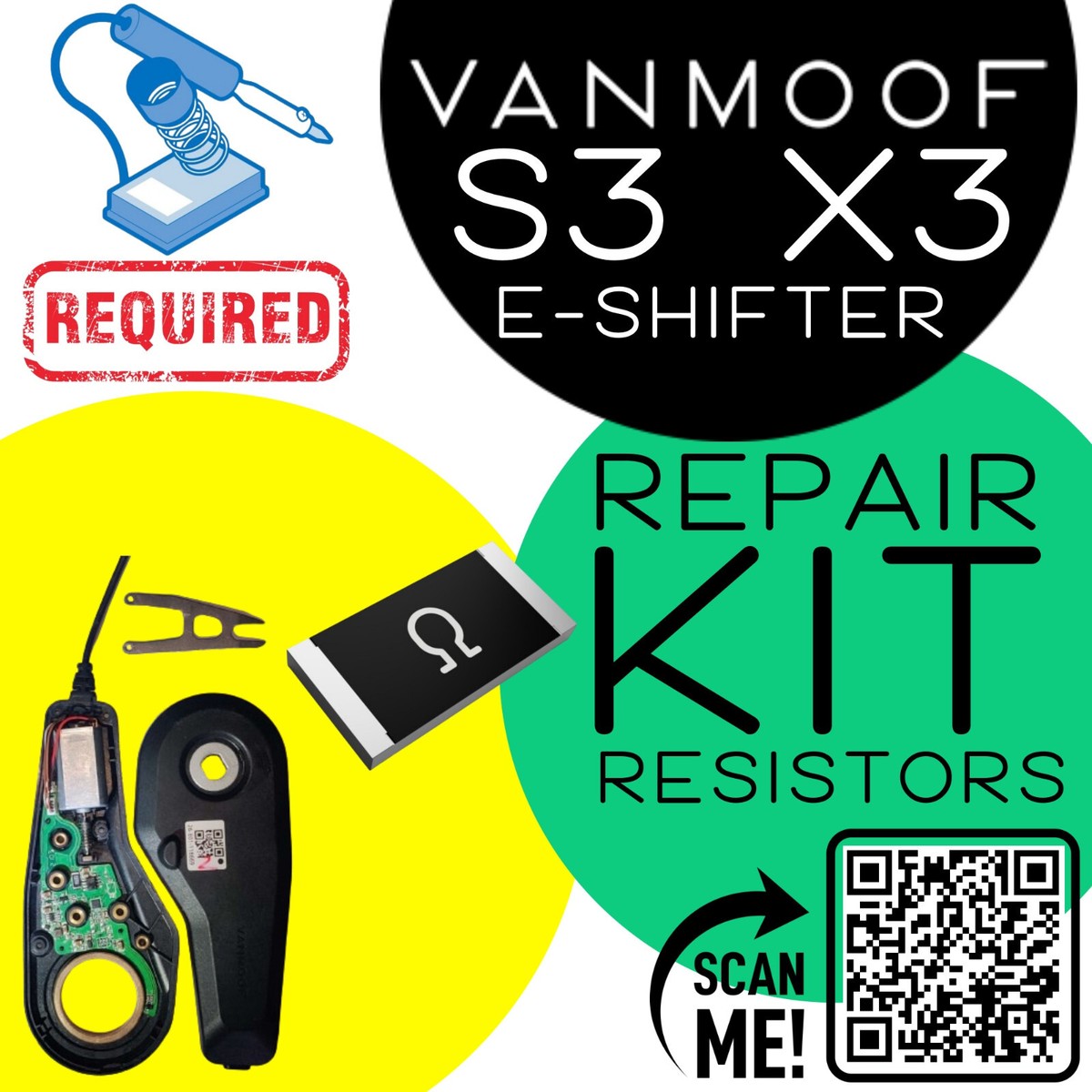 ֎ VANMOOF X3 S3 E-Shifter Repair Kit (resistors only). SMD ֎ VANMOOF X3 S3 E-Shifter Repair Kit (resistors only). SMD