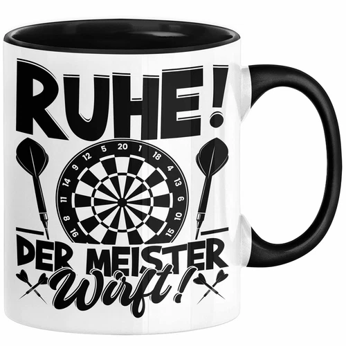 Dart-Spieler Geschenk Tasse Kaffee-Becher Darts Geschenkidee Spruch Geburtstag R