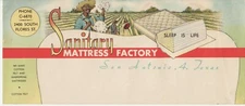 Original Unused Advertising Envelope - Sanitary Mattress Factory, San Antonio