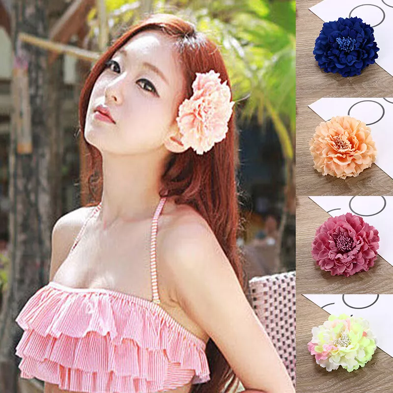 Women Hair Accessories Clip Big Flower Brooch Fashion Pin For Bag Sunhat Decor