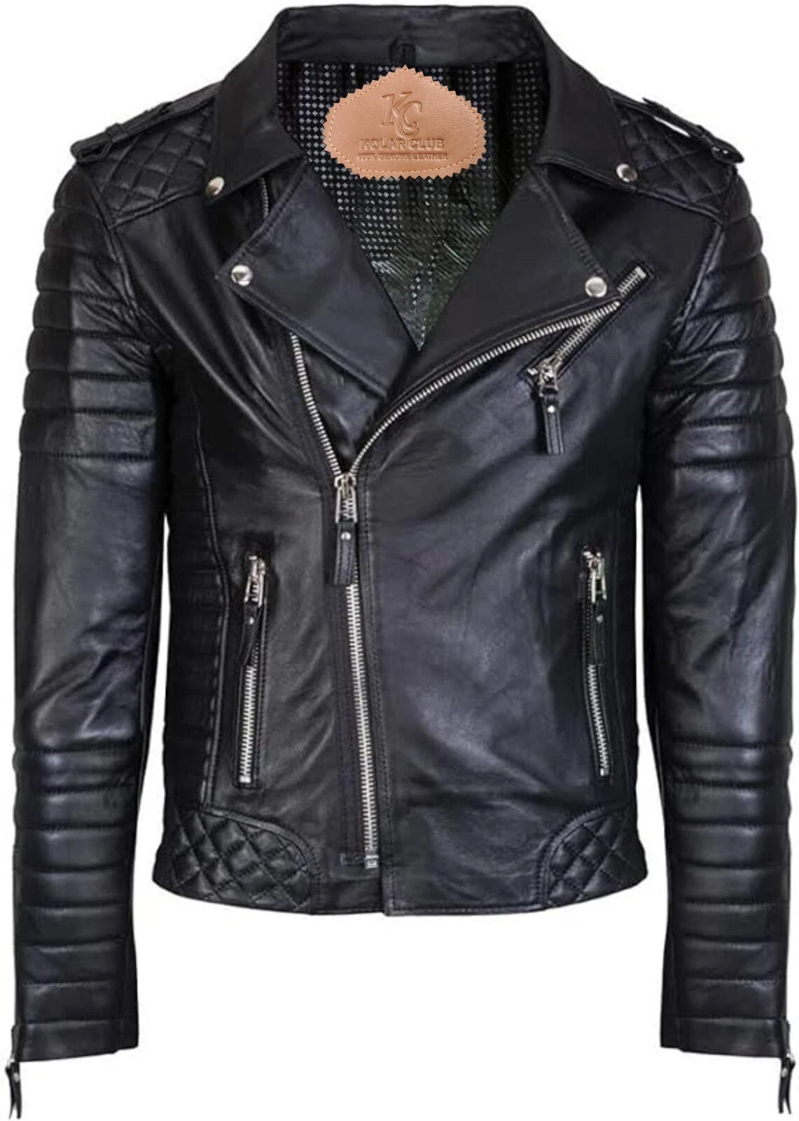 Men's Biker Leather Motorcycle Jacket Cafe Racer Biker Men Black & Brown Jackets