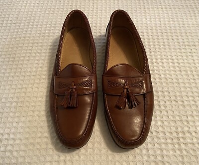 ALLEN EDMONDS Maxfield 15 E Brown Leather Tassel Loafers  display picture 1