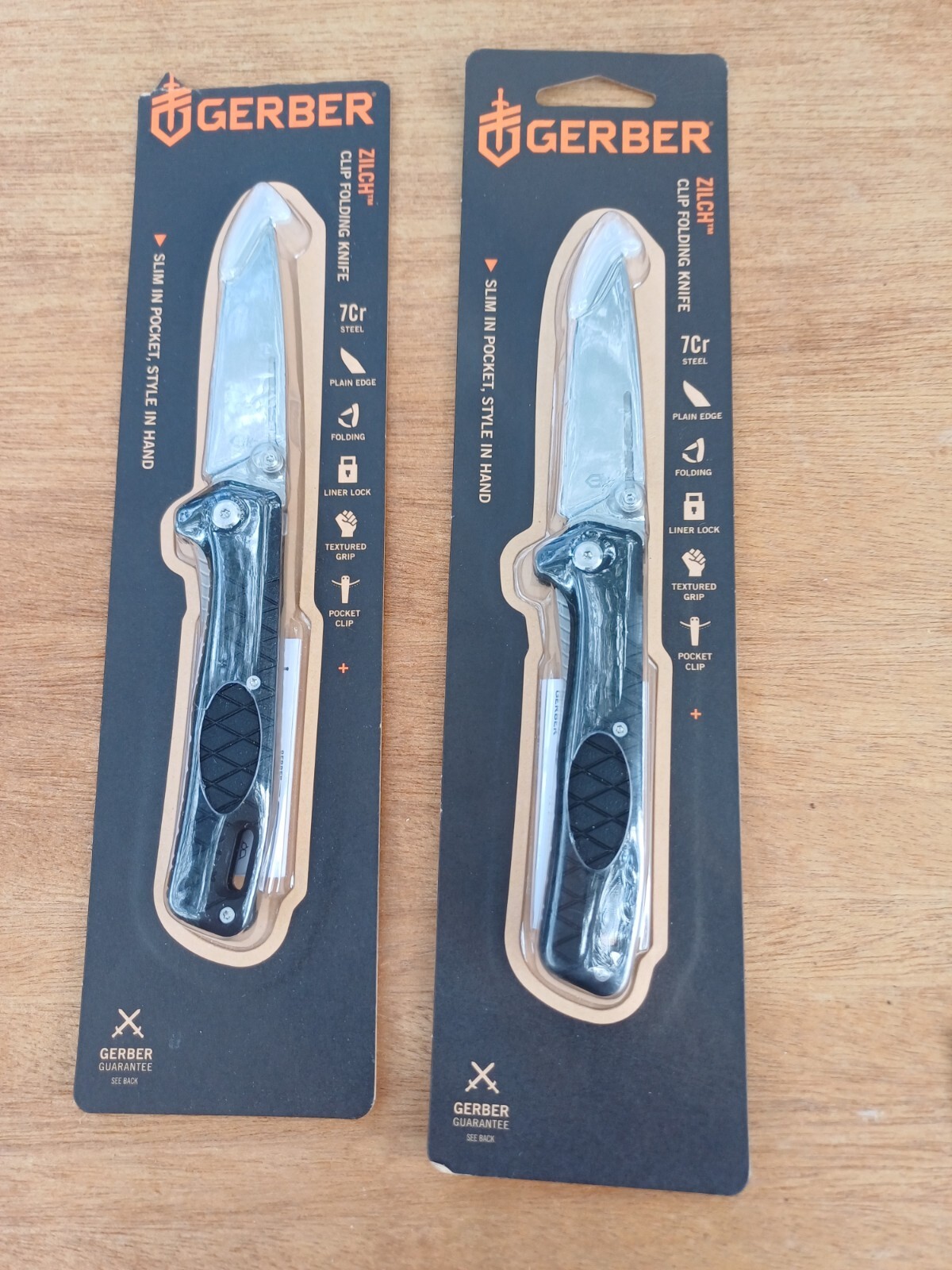 Gerber ZILCH 2 Folding Pocket Knife Stonewashed 3.1” Blade Black Handle